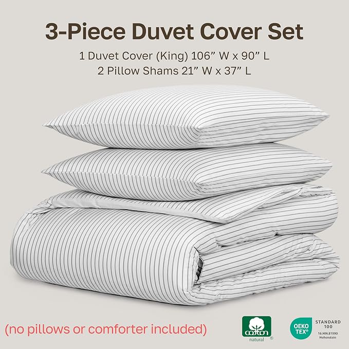 California Design Den Printed 100% Cotton King Duvet Cover Set - Image 5