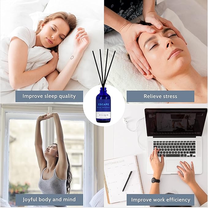 Xcleen Reed Diffusers Set, 3.7 Oz Scent Diffuser, 6 Reed Diffuser Sticks - Image 6