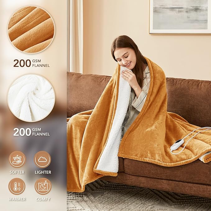 Homemate Heated Blanket Electric Throw - Image 2