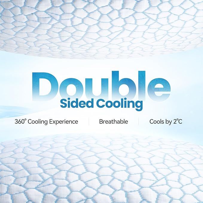 QUTOOL Cooling Pillows for Hot Sleeping, Shredded Memory Foam Pillows Queen - Image 2