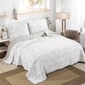 ROOMLIFE Quilt Set Twin Size 3D Floral Embroidery Pattern 3-Piece Cotton by ROOMLIFE