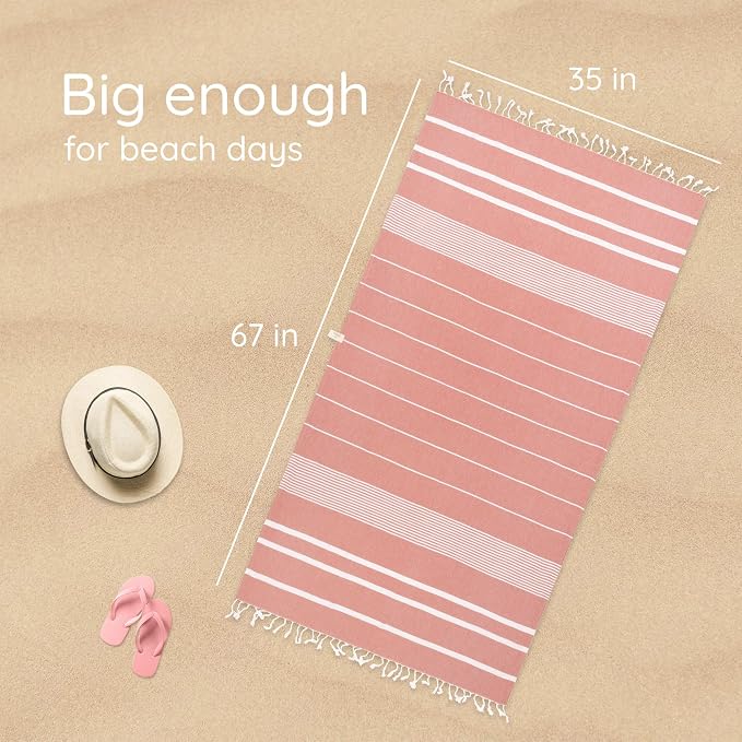 Premium Turkish Beach Towel – 100% Cotton, Quick Dry, Sand Free, Oversized - Image 2