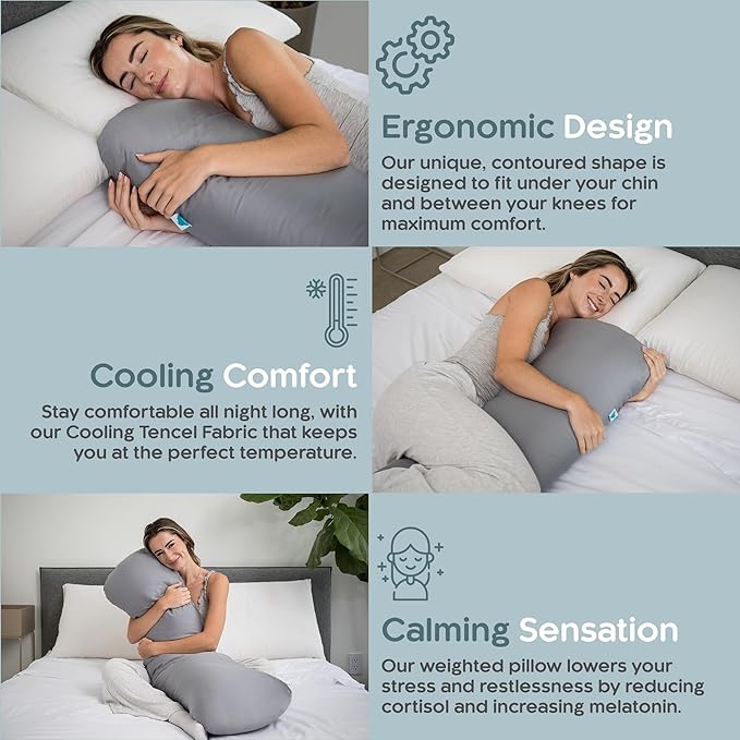 SleepCloud Weighted Body Pillow 8lbs - Image 4