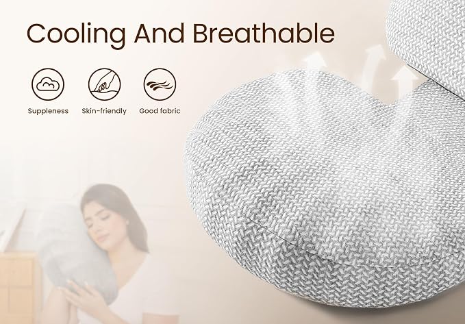 Tinkerz Pregnancy Pillow for Sleeping Memory Foam Pillow for Side Sleeper - Image 4