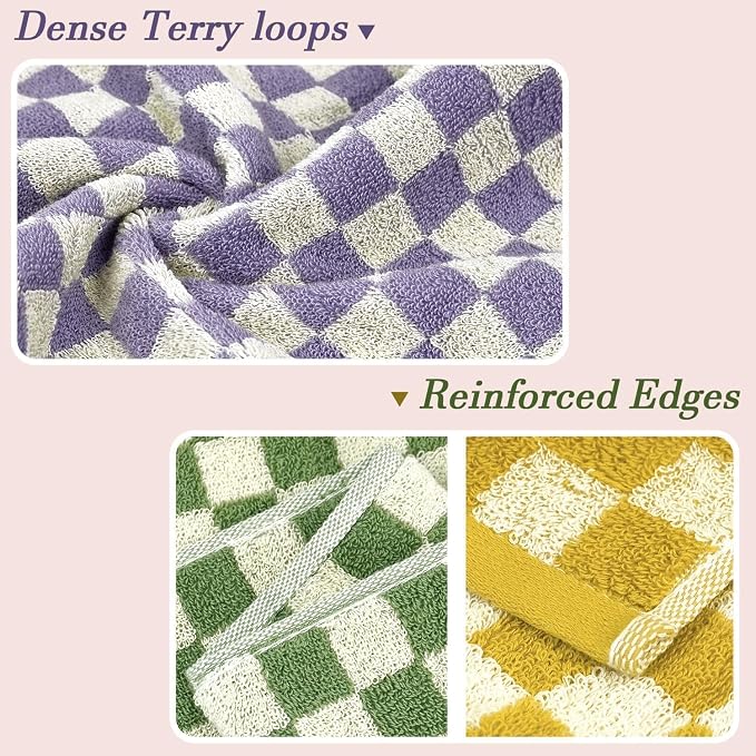 Jacquotha Hand Towels for Bathroom 4 Pack, Cotton Soft Absorbent for Face Spa - Image 5