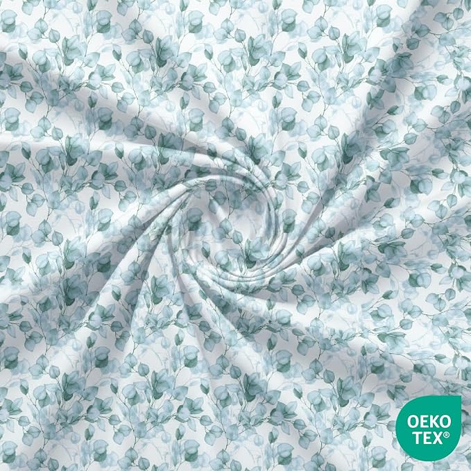 Feather & Stitch 1 Piece Fitted Sheet Queen Size, 100% Cotton Damask Sateen - Image 3