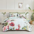 Yogeneg Queen Comforter Set 7 Piece Bed in a Bag, Elegant Floral Botanical by YOGENEG