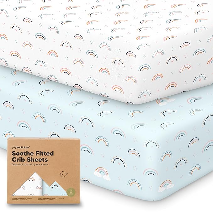 KeaBabies 2-Pack Organic Crib Sheets by KeaBabies