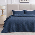 Love's cabin Quilts for Queen Bed Navy Blue Bedspreads by Lovescabin