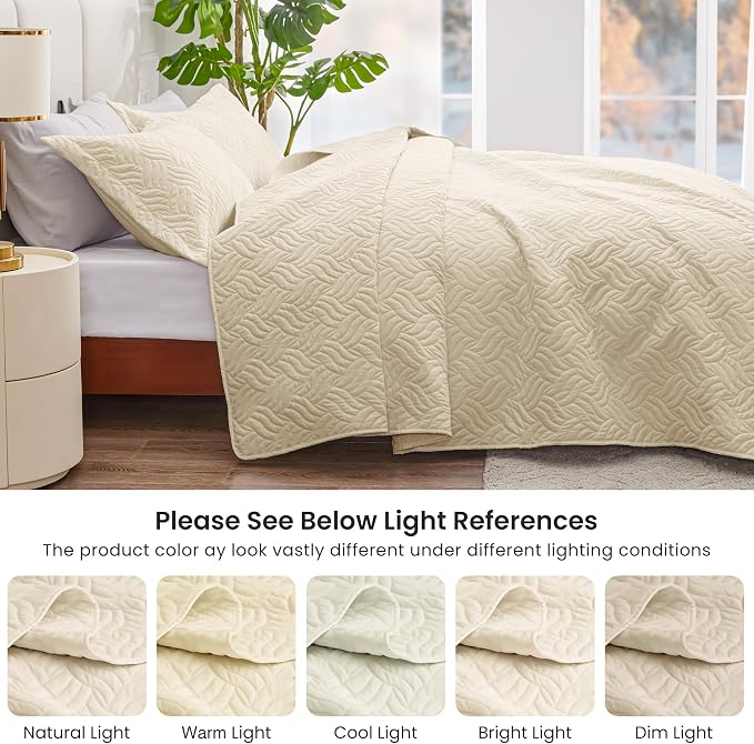 Love's cabin Quilts for Queen Bed Camel Bedspreads Bedding Set - Image 5