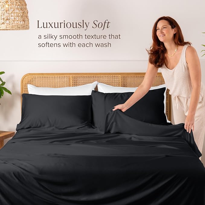 Bare Home 100% Rayon Made from Bamboo Luxury Queen Size Set of 2 Cooling - Image 2