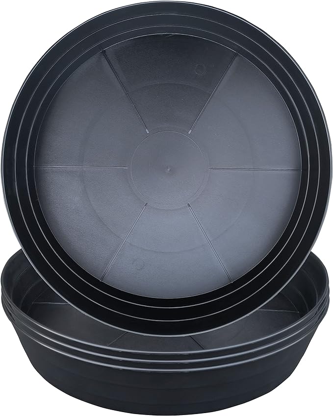 LWALRS Plant Saucer 18 Inch, Extra Large Planter Saucer 4 Pack, Plastic Plant by LWALRS