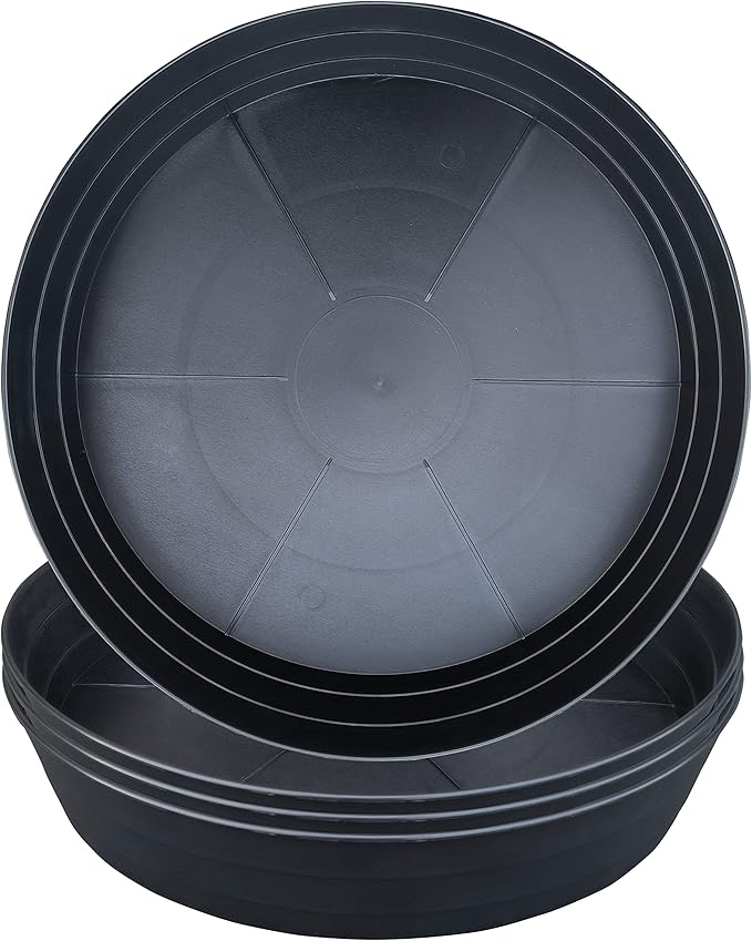 LWALRS Plant Saucer 14 Inch, 4 Pack Extra Large Planter Saucer, Plastic Plant by LWALRS