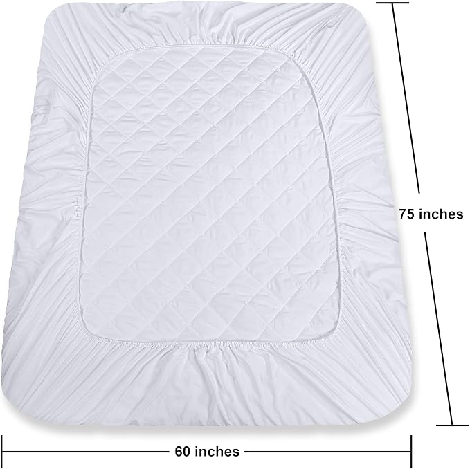 Utopia Bedding Quilted Fitted Mattress Pad, Short Queen Size, Elastic Fitted - Image 4