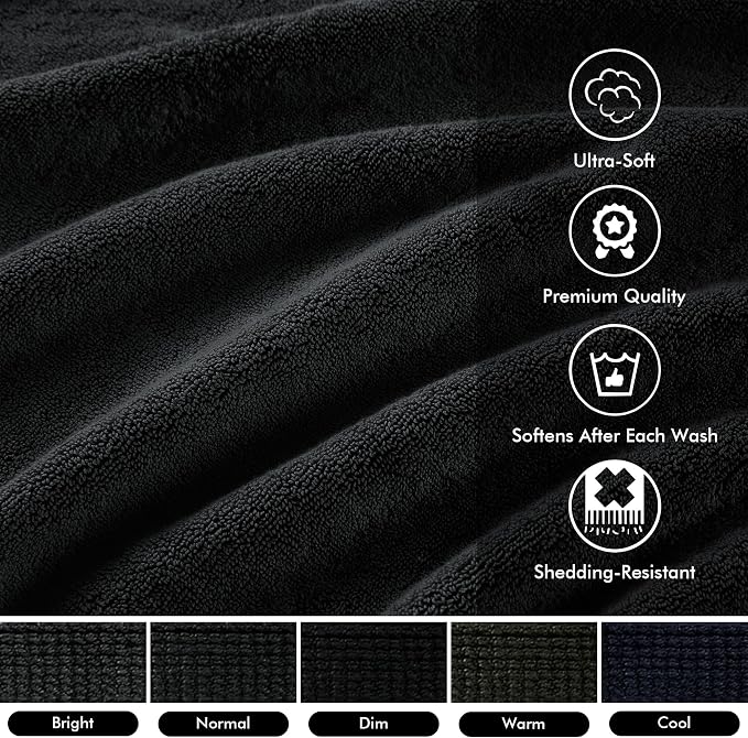 Madison Park 800GSM Bathroom Towel Set of 8 100% Cotton Bath Towel Set - Image 3