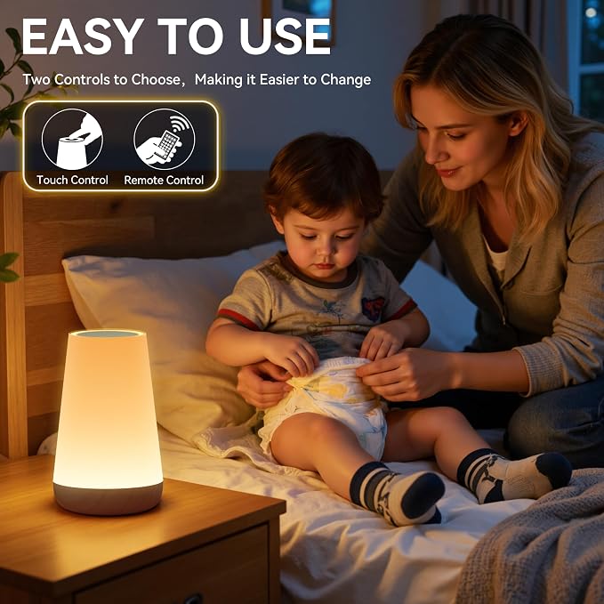 Auxmir Night Light, Dimmable Touch Lamp - Image 4