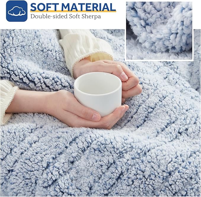Sealy Electric Blanket Heated Throw 50"x60" Soft Double Sherpa Super Cozy - Image 5