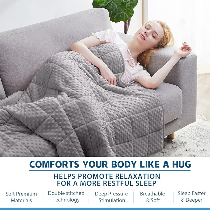 Huloo Sleep Weighted Blanket Queen 15lbs - Image 4