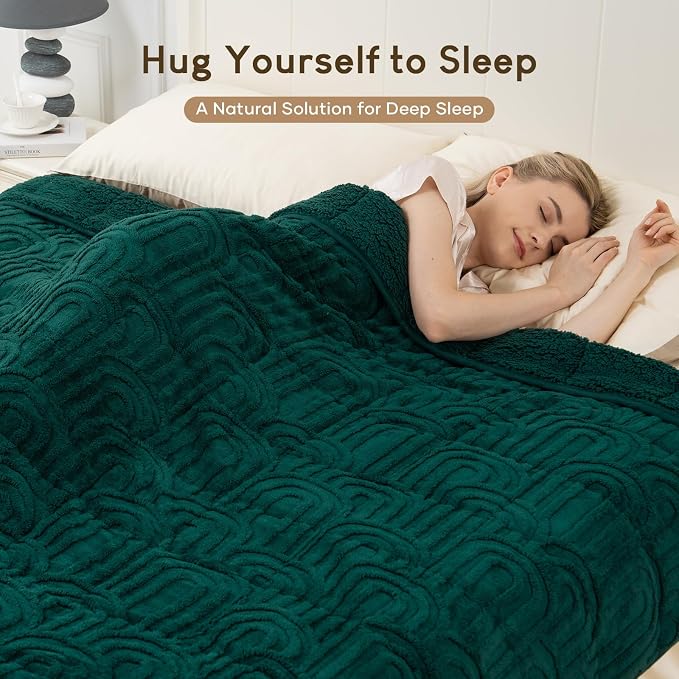 Cottonblue Jacquard Weighted Blanket - Image 2