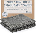 Pure Linen Small Bath Towels Set by THINGSTORIES