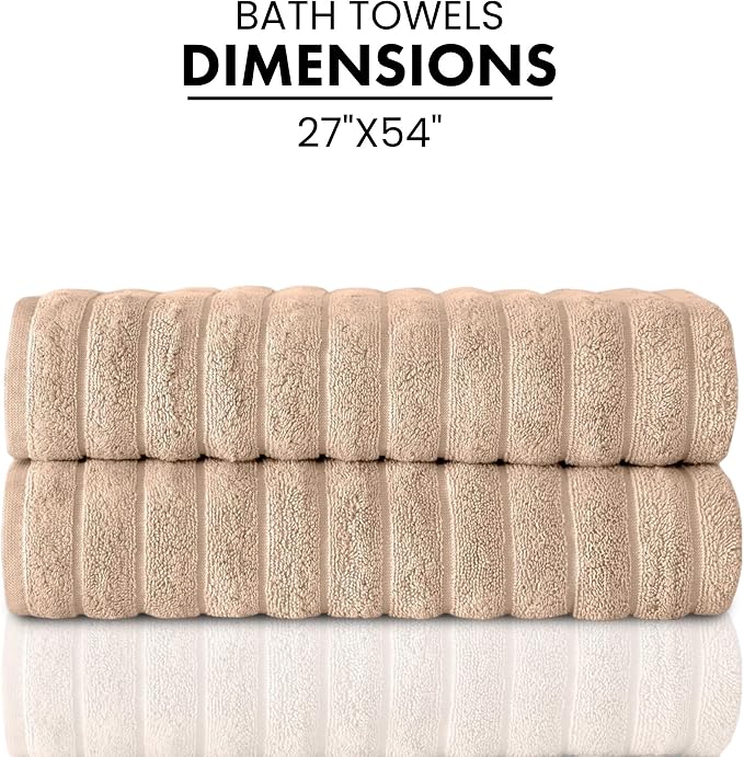 Classic Turkish Towels CTT Premium 2 Pack Bath Towels Set, Made - Image 6