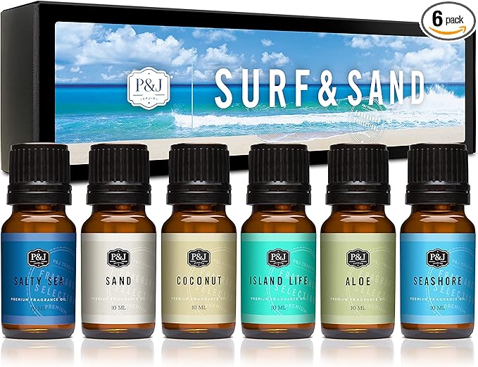P&J Trading Fragrance Oil Surf & Sand Set | Salty Sea, Island Life, Seashore by PJTrading