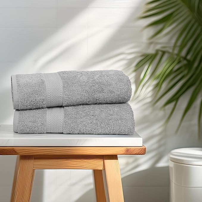 Commercial Bulk Pack of 12 Bath Towels – 100% Cotton Terry 24" x 48" – Ideal - Image 6