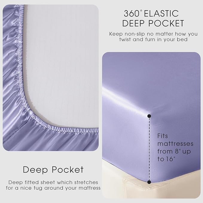 FreshCulture Satin Sheets Full Size - Image 4