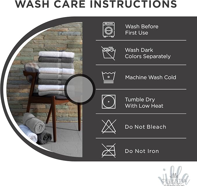 100% Cotton Hand Towel Set of 2, Sustainable, Highly Absorbent, Quick Drying - Image 5