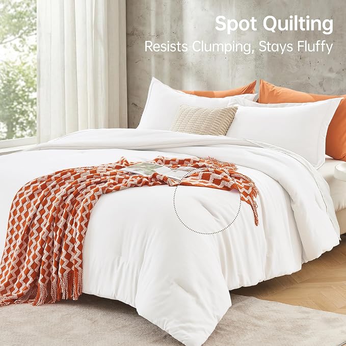 MUXHOMO King Size Comforter Set, All Season Ultra Soft Down Alternative Bedding - Image 5