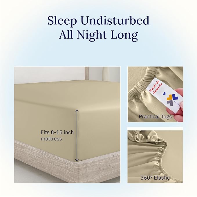 California Design Den Twin Extra Long Fitted Sheet - Image 7