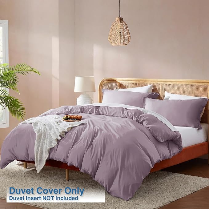 Nestl Dusty Purple Duvet Cover Queen Size - Image 2