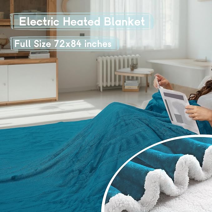 Heated Blanket Electric Blanket Full Size 72''x84'' - Image 2