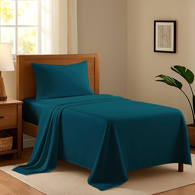 100% Egyptian Cotton Twin XL Bed Sheets Set by AshtonSheets