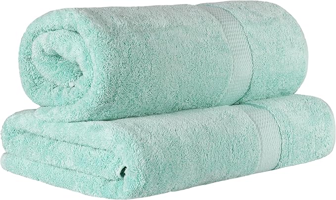 SUPERIOR Egyptian Cotton Pile Bath Sheet Set of 2, Ultra Soft Luxury Towels by SUPERIOR
