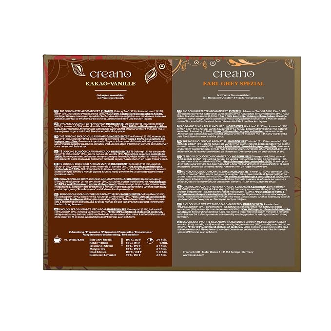 Creano Organic Tea Gift Set – 24 Organic Tea Bags in 6 Dreamy Varieties – 48 g* - Image 2