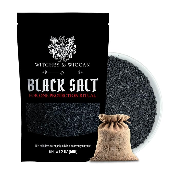 Black Salt for Protection Rituals & Wiccan Spells, Handcrafted Negative Energy by WitchesandWiccan