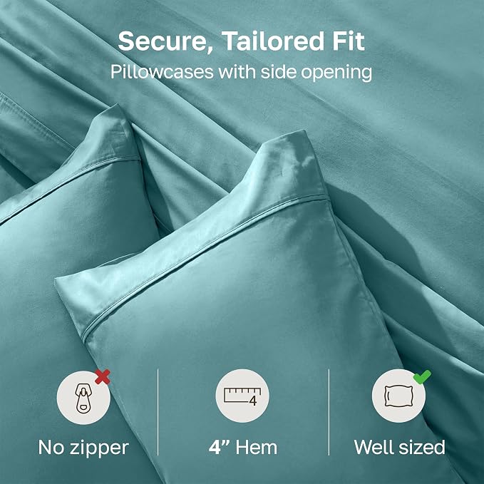 California Design Den Soft King Size Pillow Cases, 100% Cotton Set of 2 - Image 4