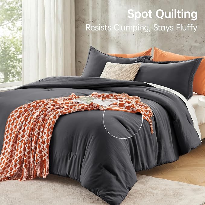 MUXHOMO Full Comforter Sets, All Season Ultra Soft Down Alternative Bedding - Image 5