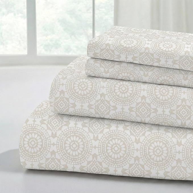 Modern Threads Printed 3-Piece Extra Soft Bedding Sheets & Pillowcase Set by ModernThreads