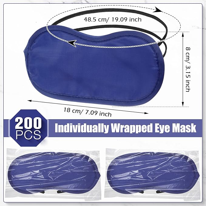 Tarpop 200 Pcs Eye Mask Sleeping Blindfold Eye Cover - Image 2