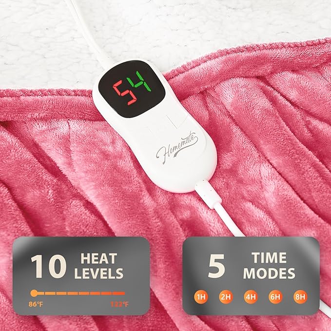 Homemate Electric Heated Blanket Full - Image 4