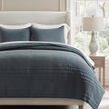 EVERGRACEHOME 100% Cotton Modern Lines Quilt Set King Size, Pre-Washed Soft by EVERGRACEHOME