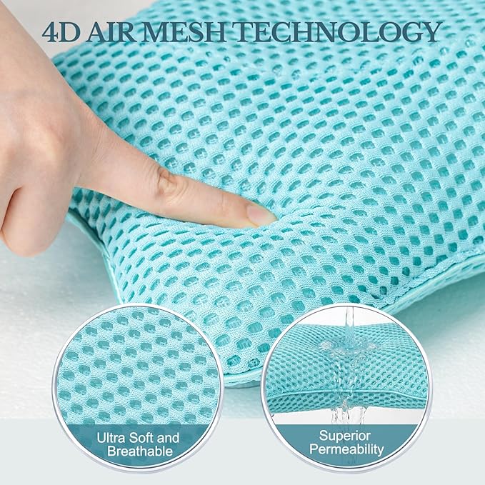Non Slip Bath Pillow, Luxury Spa Bathtub Head & Neck Rest Support, Permeable - Image 4