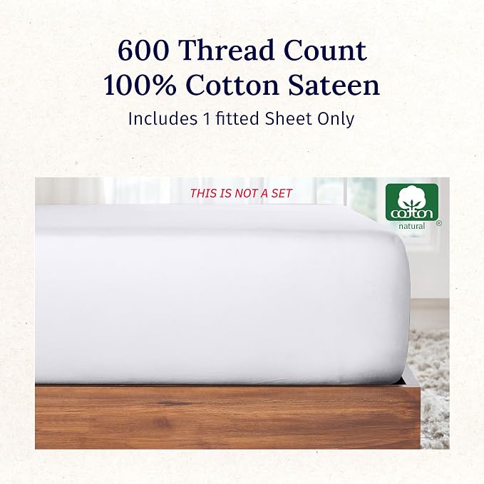 California Design Den Luxuriously Soft Twin Fitted Sheet Only - Image 5