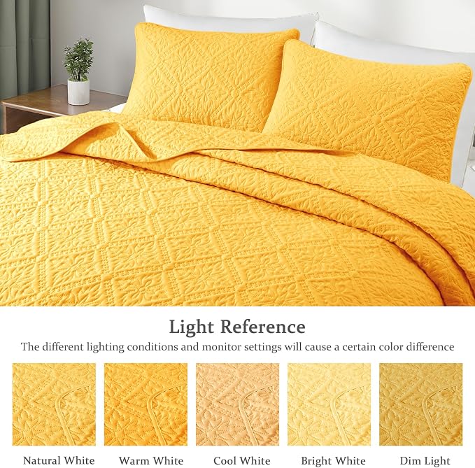 Exclusivo Mezcla King Quilt Bedding Set, Lightweight Soft Bedspreads Coverlets - Image 3