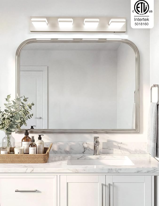 VOLISUN Modern Bathroom Vanity Light Fixtures, Brushed Nickel LED Bathroom - Image 2
