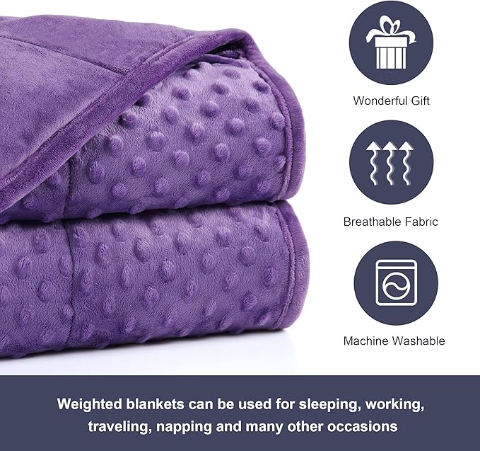 Alomidds Weighted Blanket, Luxury Velvet Weighted Blankets - Image 5