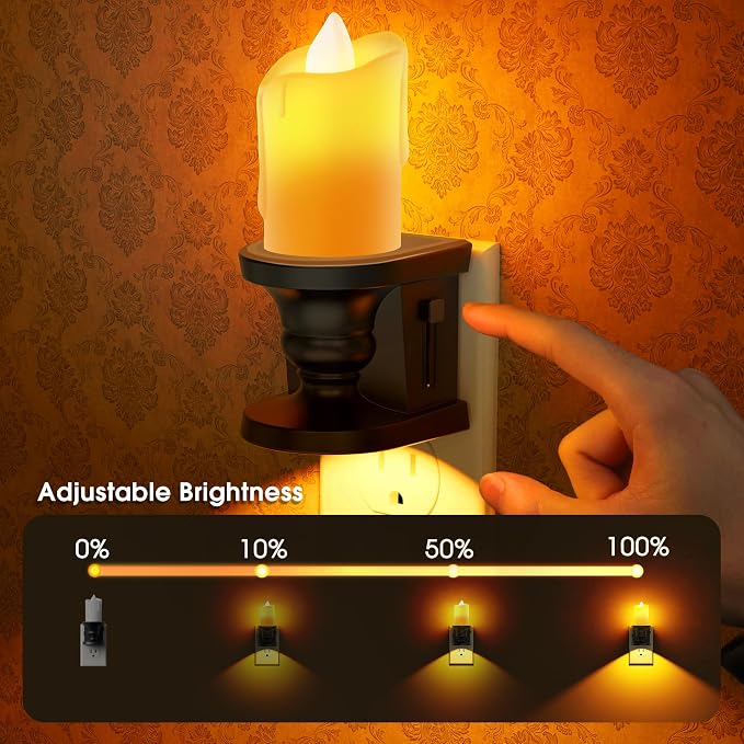Briignite Flameless Candle Night Light, 2 Pack, Night Lights Plug into Wall - Image 5