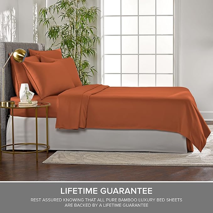 Pure Bamboo Twin Sheets, Genuine 100% Organic Viscose Derived from Bamboo Bed - Image 4